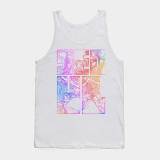 Seoul, South Korea City Map Typography - Colorful Tank Top